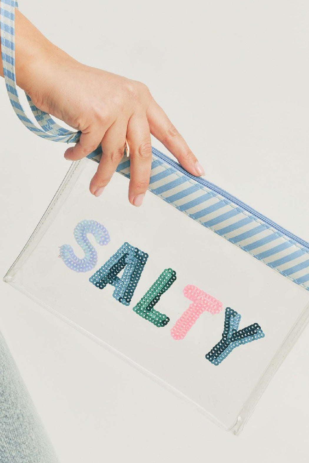 Clear Sequin Pouch