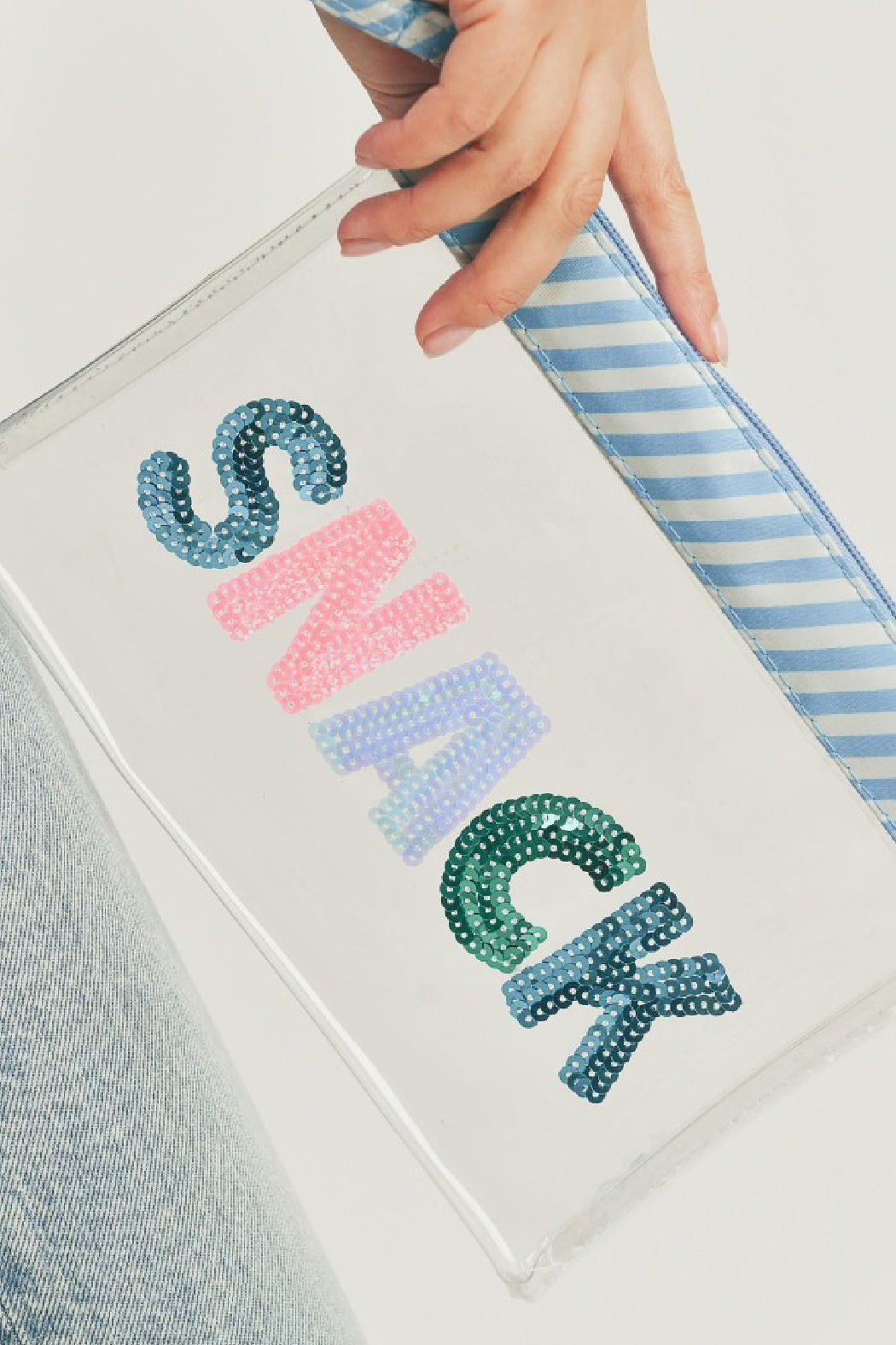 Clear Sequin Pouch