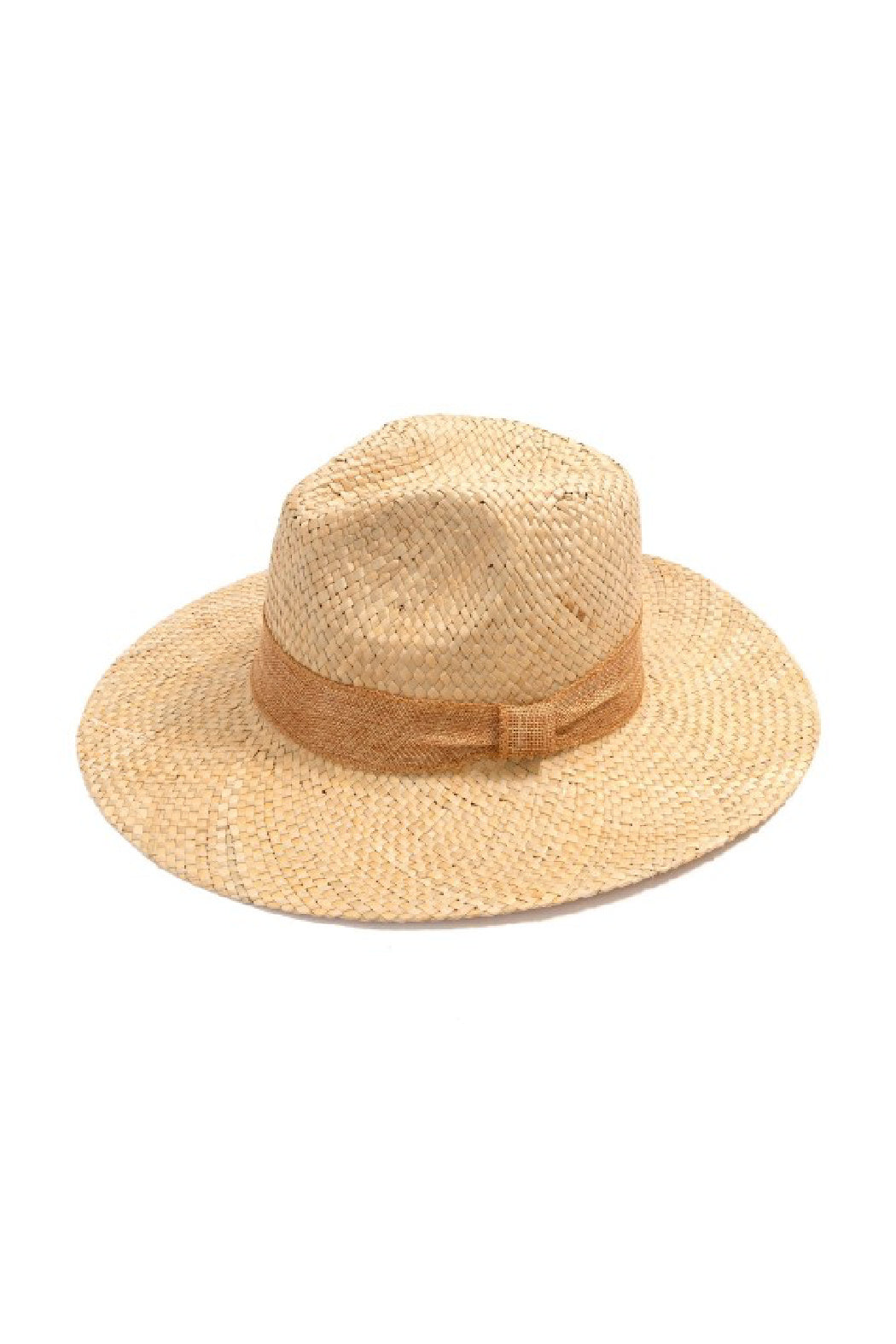 Burlap Band Straw Panama Hat