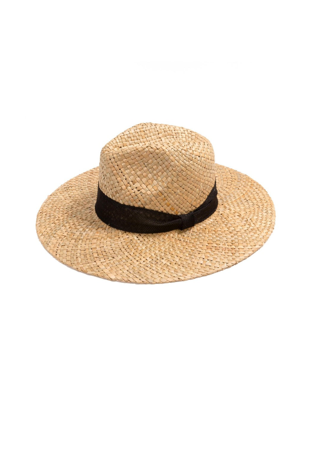 Burlap Band Straw Panama Hat